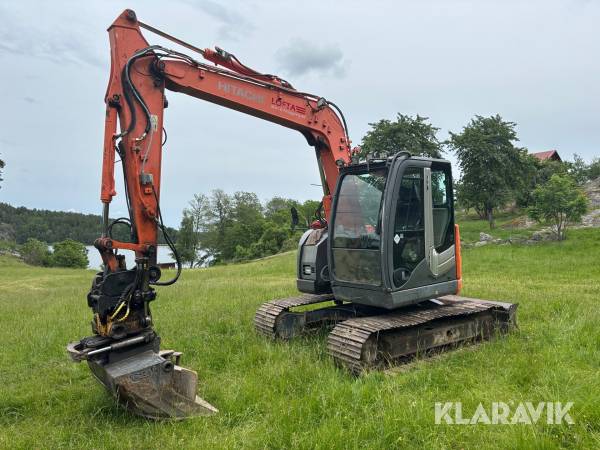 Grävmaskin Hitachi ZX85US-3 med redskap