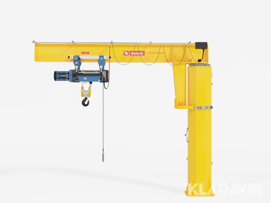 Pelarkran Donati med sväng & elektrisk kättingtelfer