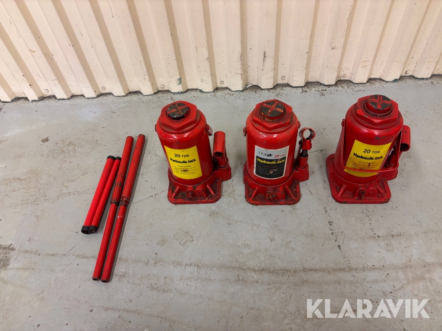Domkraft 20 tons 3 st