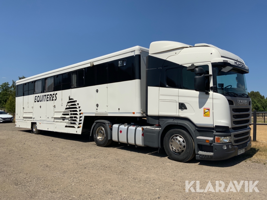 Hästlastbil/hästtrailer Scania R410 Euro 6