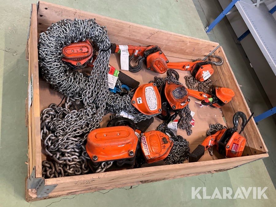 Telfer och lyftblock 10st