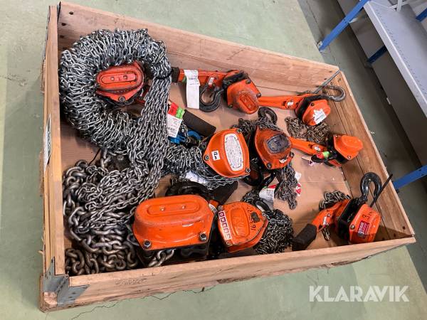 Telfer och lyftblock 10st