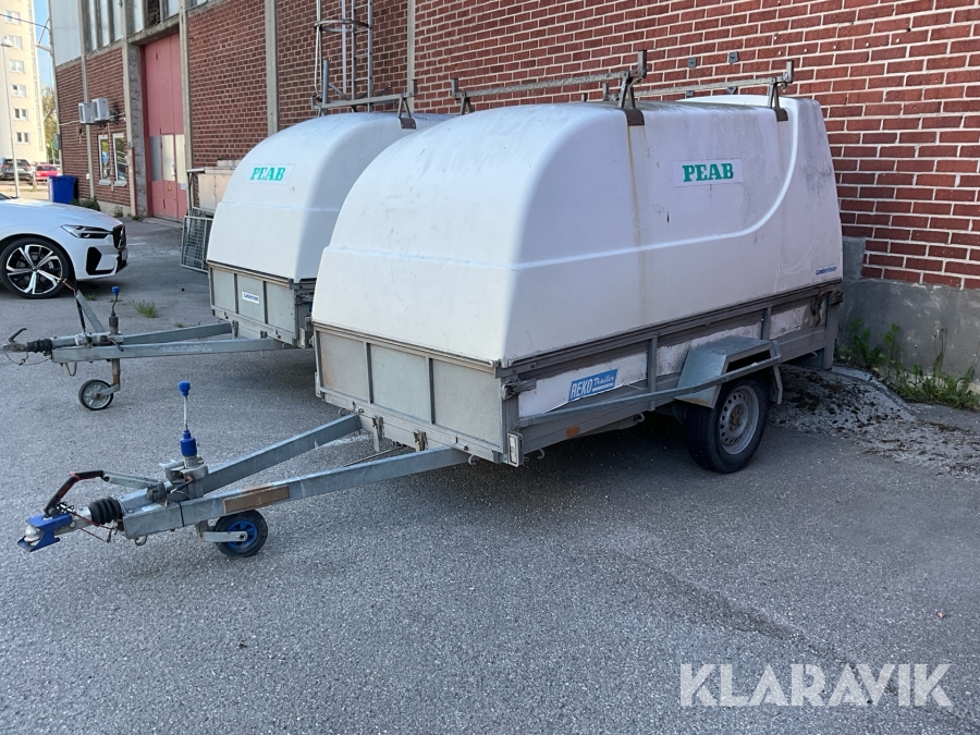 Personbilssläp Rekotrailer 750 med kåpa