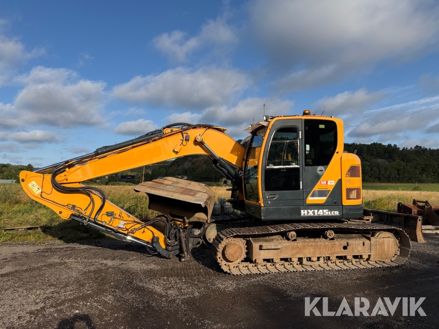 Grävmaskin Hyundai HX145 LCR med 2D grävsystem, rotator & planeringsskopa