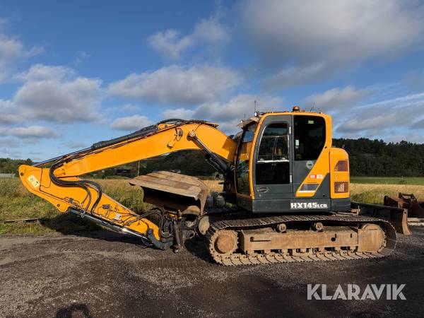 Grävmaskin Hyundai HX145 LCR med 2D grävsystem, rotator & planeringsskopa