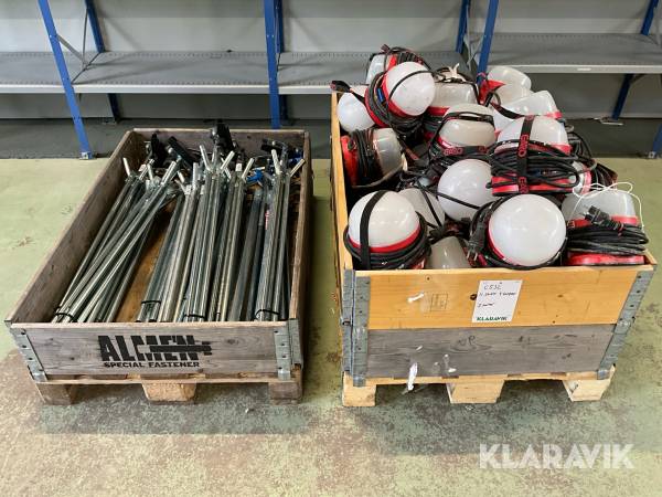 Lampor och stativ Garo