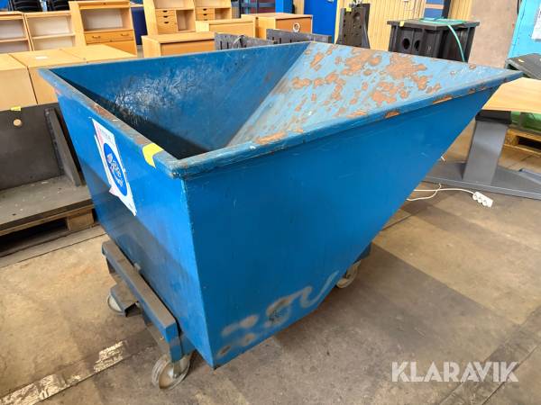 Tippcontainer på hjul & gaffelfickor