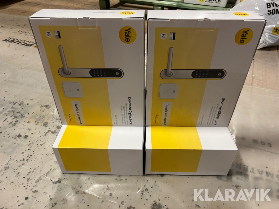 Digitalt dörrlås Yale Classic connected silver 2 st