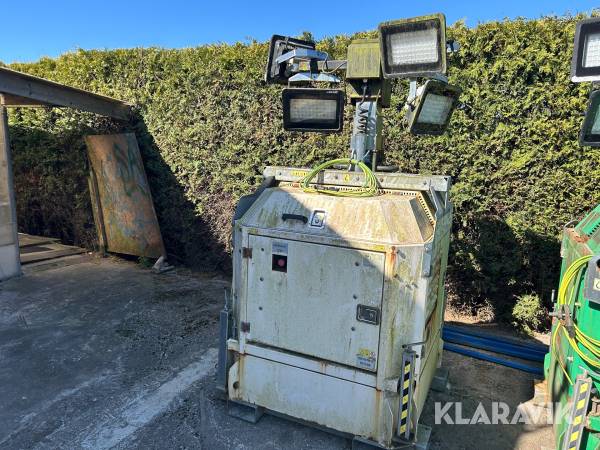 Ljusmast med generator Towerlight Hydro Power Cube med elverk