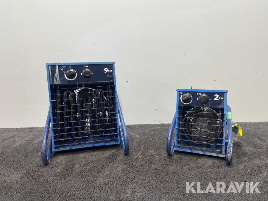 Varmluftsfläktar El-Björn VF9B, VF21A 2st