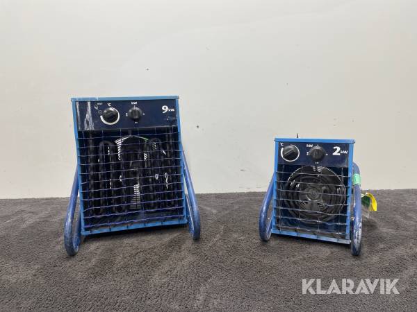 Varmluftsfläktar El-Björn VF9B, VF21A 2st