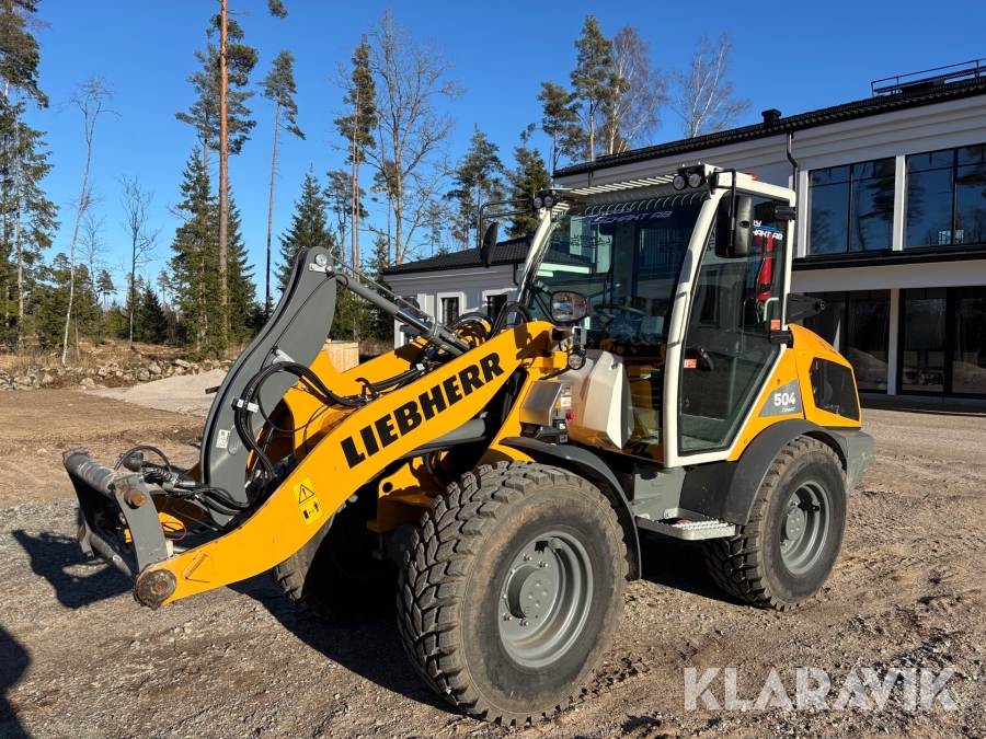 Hjullastare Liebherr 504 med planeringsskopa