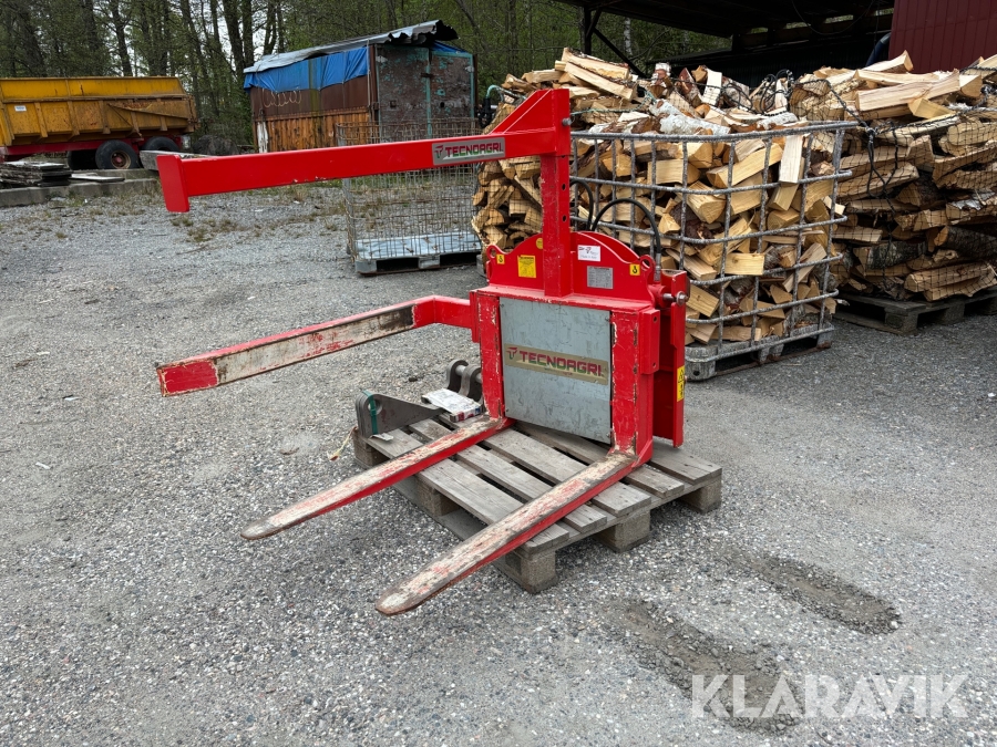 Hydraulisk korgvändare / lådvändare för ved Tecnoagri