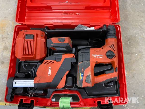 Borrhammare batteri med dammsugare Hilti TE4-A22