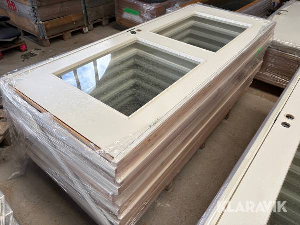Vita dörrar med glas 2090x890mm 7st