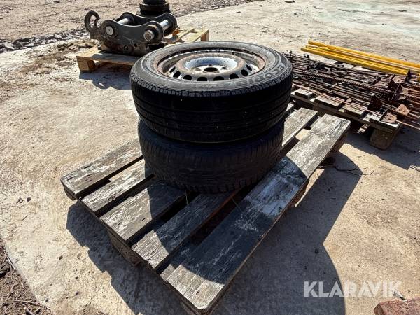 Däck med fälg 195/65R15 - 2st