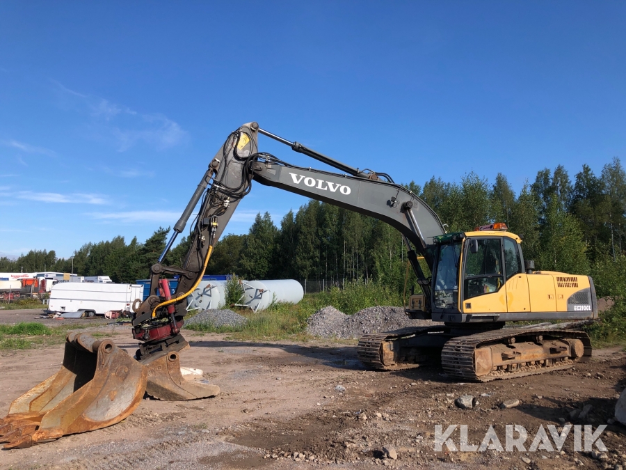 Grävmaskin Volvo EC210 CL tiltrotator och redskap