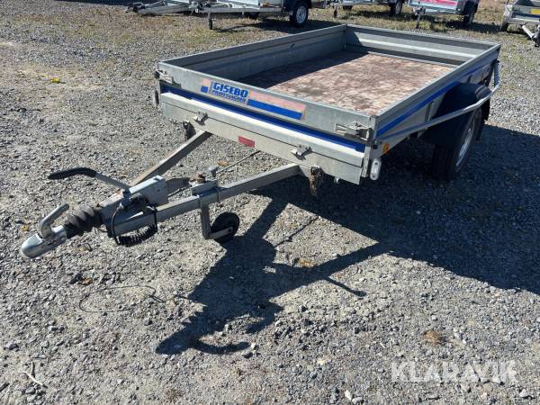Personbilssläp Gisebo R0900 bromsat / Tippbart