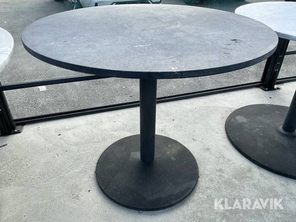 Marmorbord 900mm med smidesfot