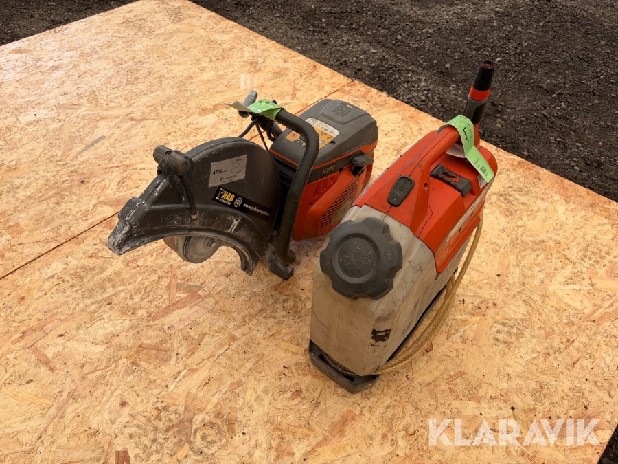 Motorkap Husqvarna K970 med vattentank