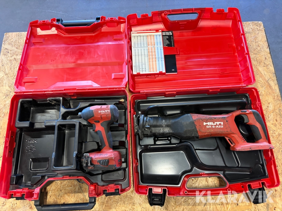 Slagskruvdragare  1 st, Tigersåg 1 st Hilti SID 4-22A / SR6-A22