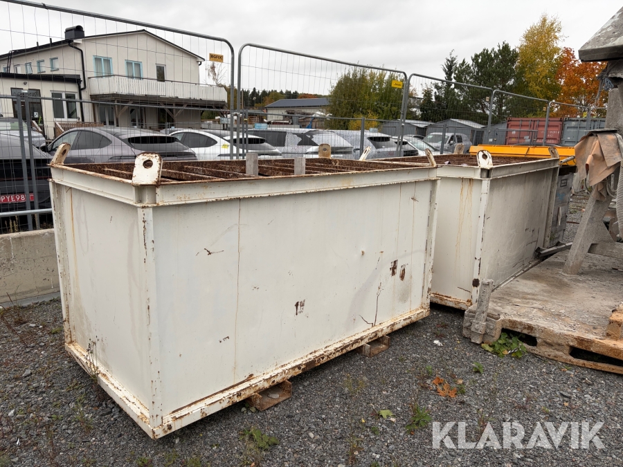 Container med fack 2 st