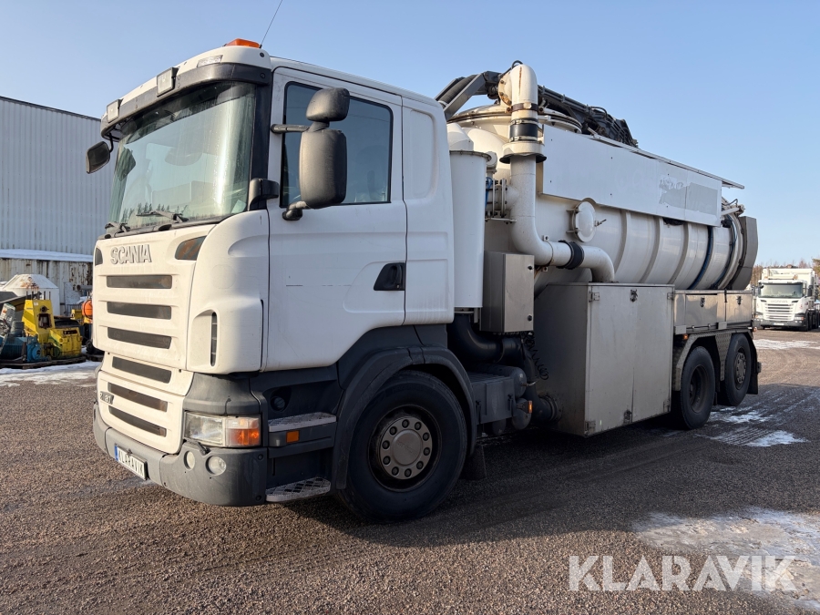 Torrsug/vakuumsug Scania R420 6x2 420hk med kranarm