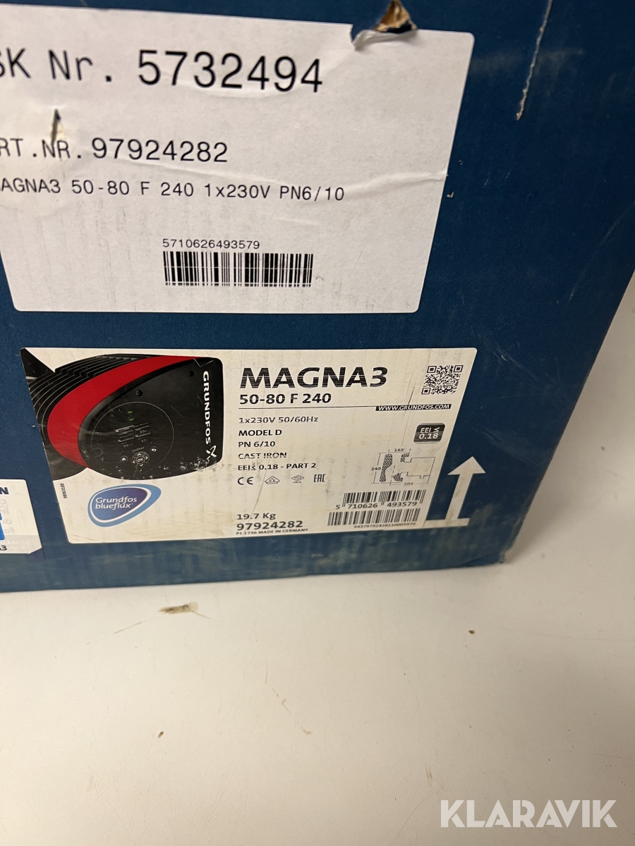 Cirkulationspump Grundfos MAGNA 3 50-80 F 240