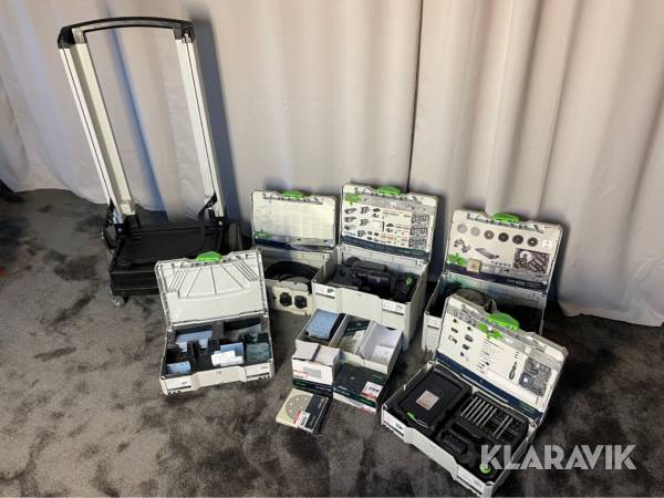 Paket med verktyg & vagn Festool