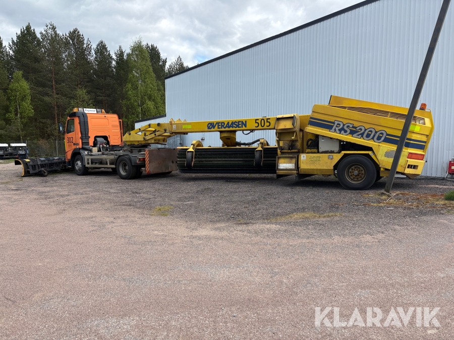 Plog, sop och blås Øveraasen RS 200 med lastbil och snöplog