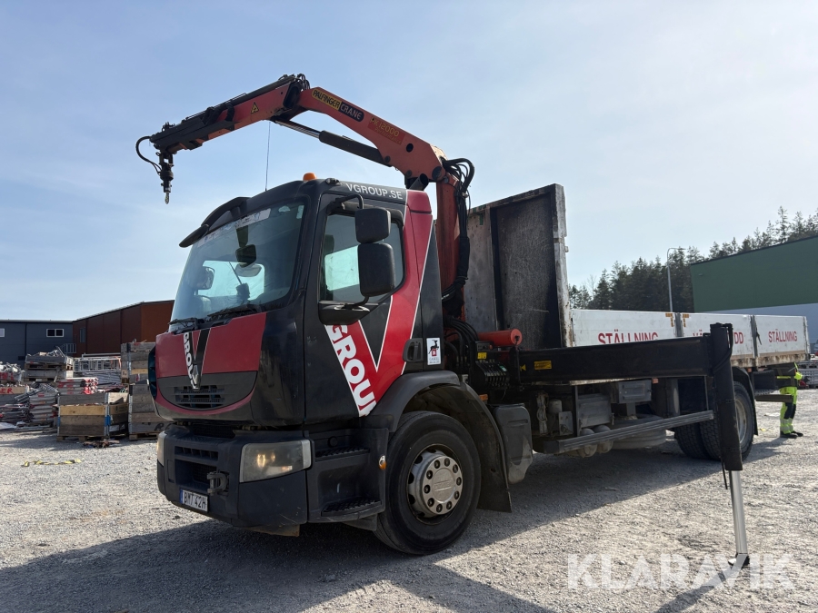 Kranbil Brädgårdsbil Renault Premium