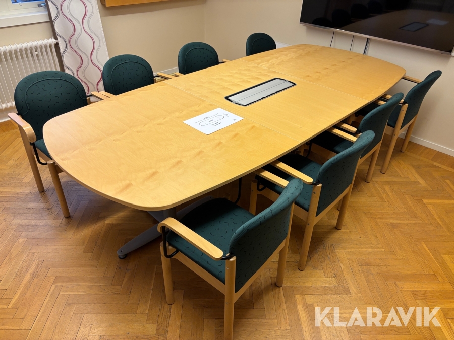 Konferensbord Kinnarps med 8st stolar