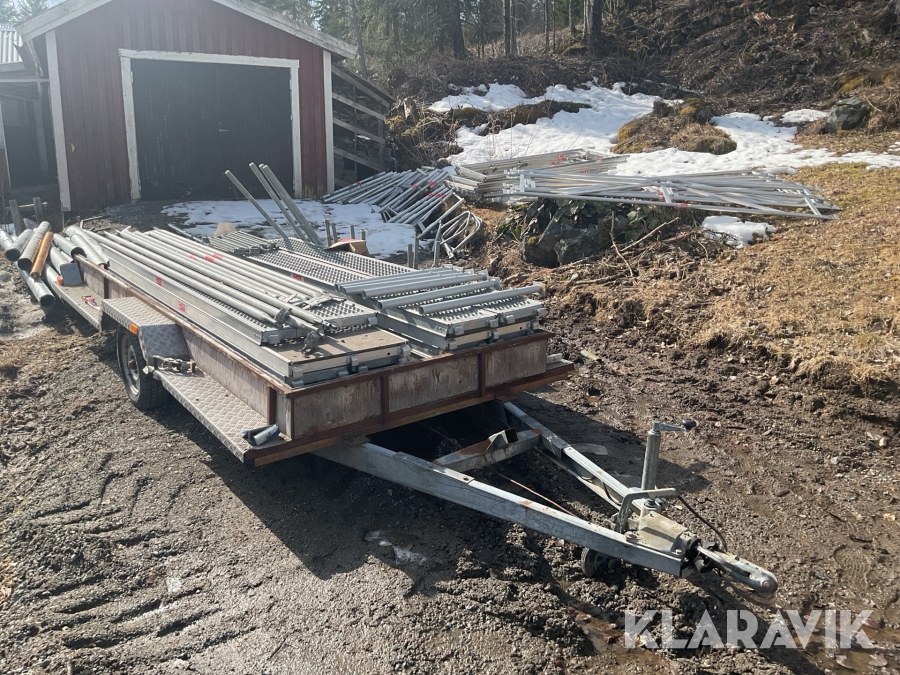 Byggställning Altrad Aluminium ca.70m2 med släpvagn