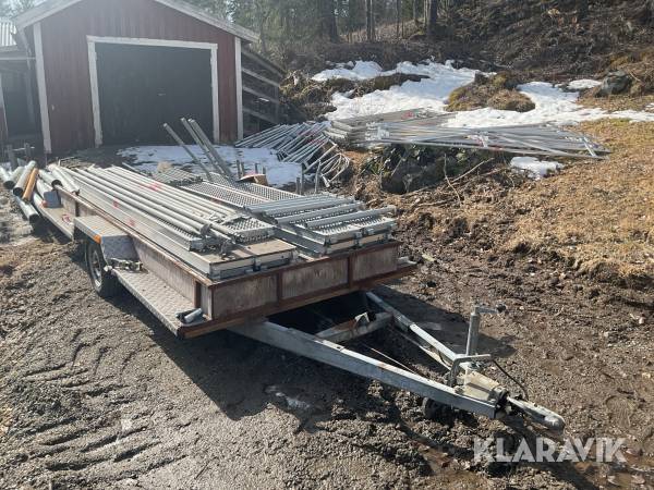 Byggställning Altrad Aluminium ca.70m2 med släpvagn