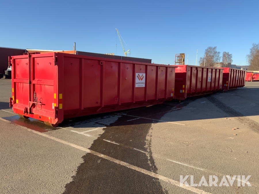 Lastväxlarcontainer Flakab KM-22 -22m3 / 3st