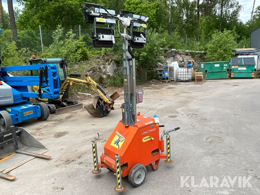 Belysningsmast på hjul 7meter LED Plejd Link Tower Link240-1137M