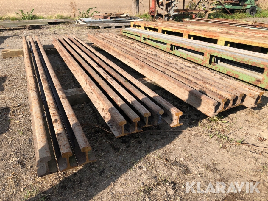 Järnvägsräls 14 st 5 meters