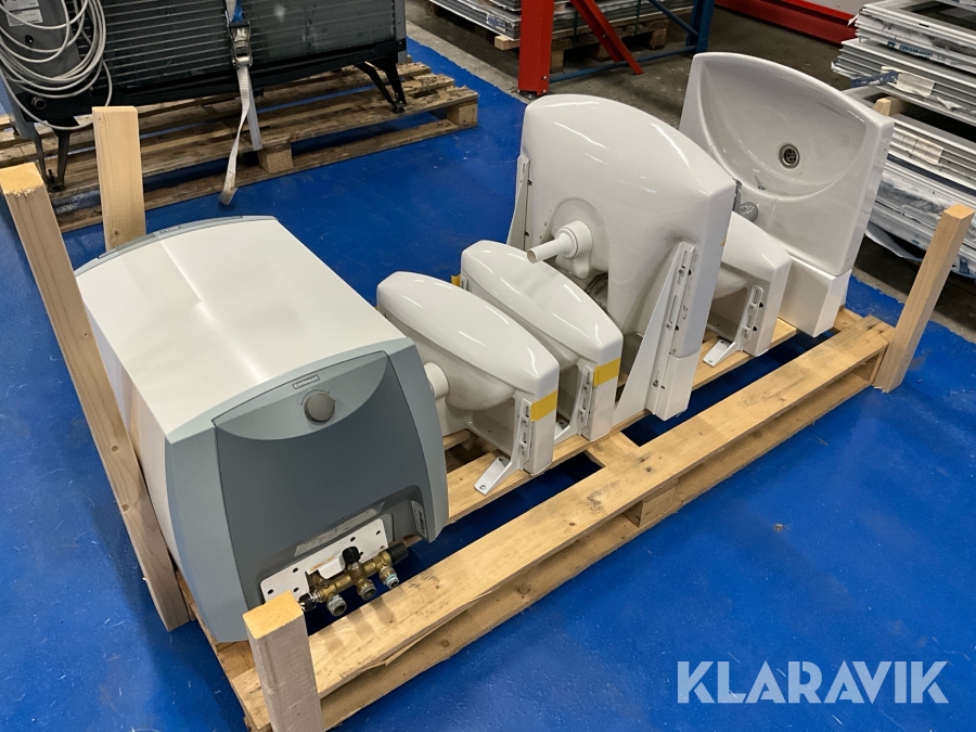 Varmvattenberedare NIBE EVH 16-55-R och handfat