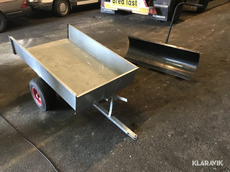 Kärra samt Snöblad till Åkgräsklippare