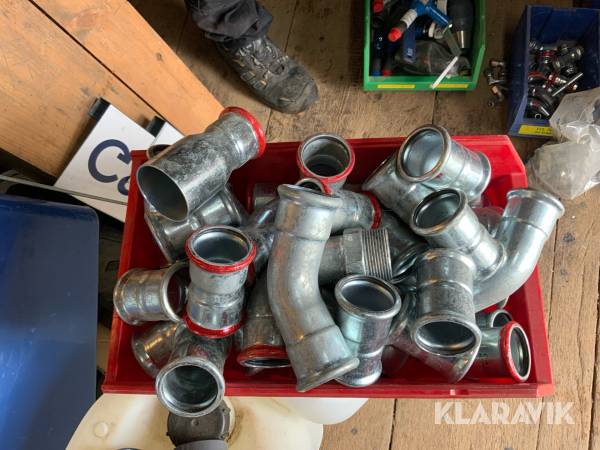 Diverse rörkopplingar 42mm zink