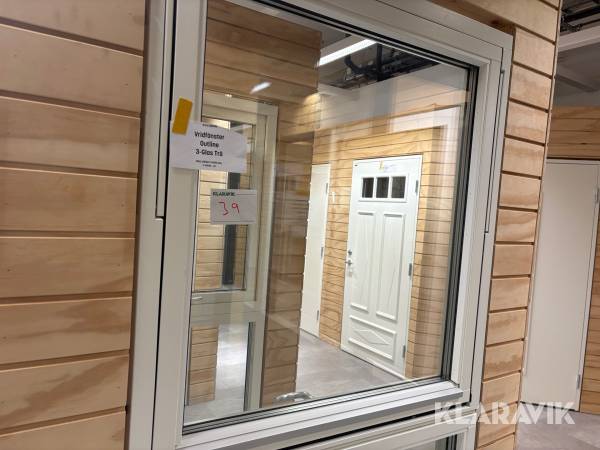 Vridfönster Outline 3-glas trä