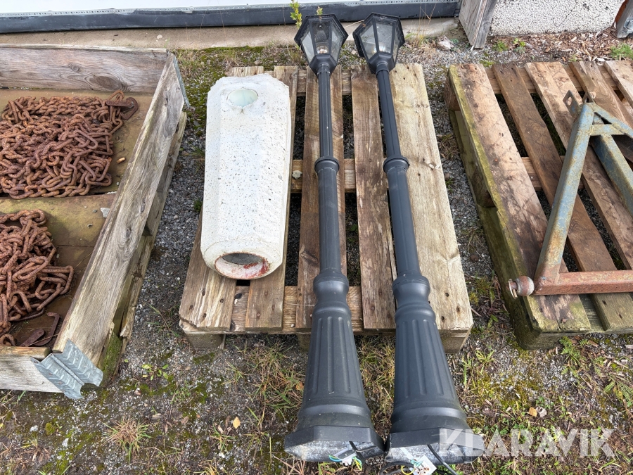 Lyktstolpar med fundament