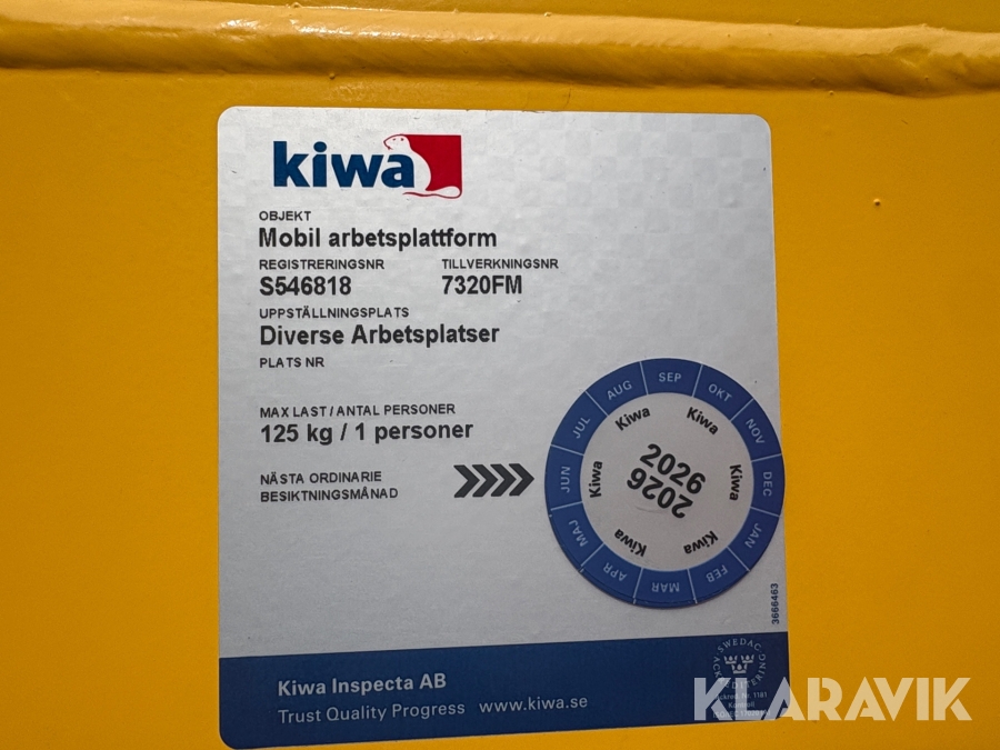 Släpvagnslift Omme 15EXBJ