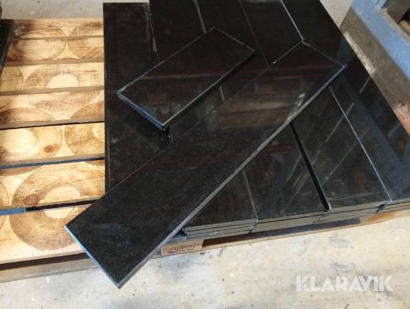 Granitskivor/Stenplattor Svart Granit 38st