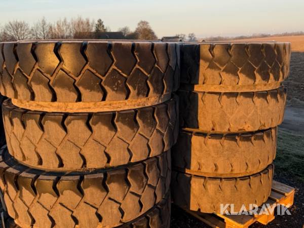 Entreprenaddäck med fälg 4 st Trelleborg 10.00-20 NHS 16 P.R. (dubbel hjul)