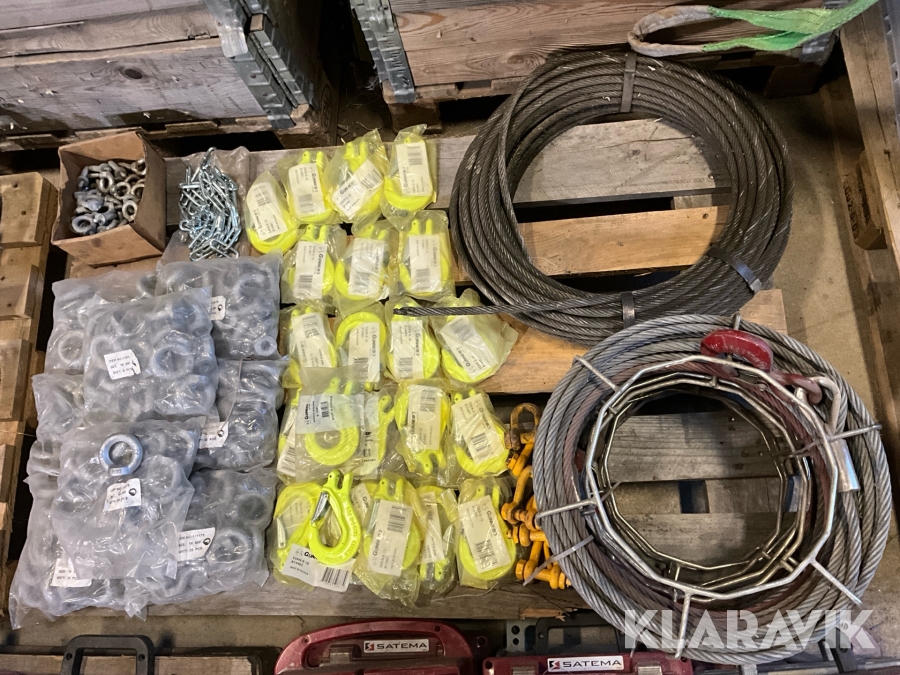 Lyftkrokar, lyftöglor diverse lyftvajer Gunnebo