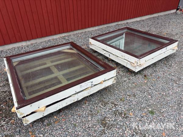 Aluminium/ Trä fönster Svenska fönster 14x13 3Glas 4 st