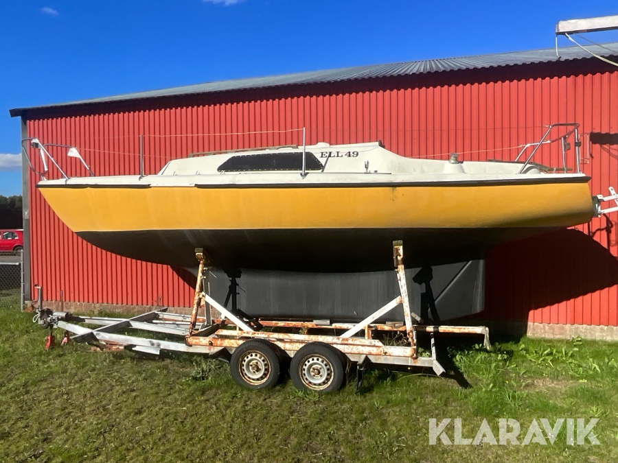 Segelbåt med vagn