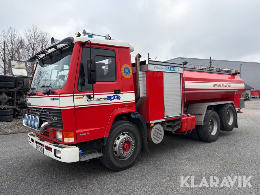 Brandbil/Tankbil Volvo FL10 6x2 318 hk med 9 m3 vattentank