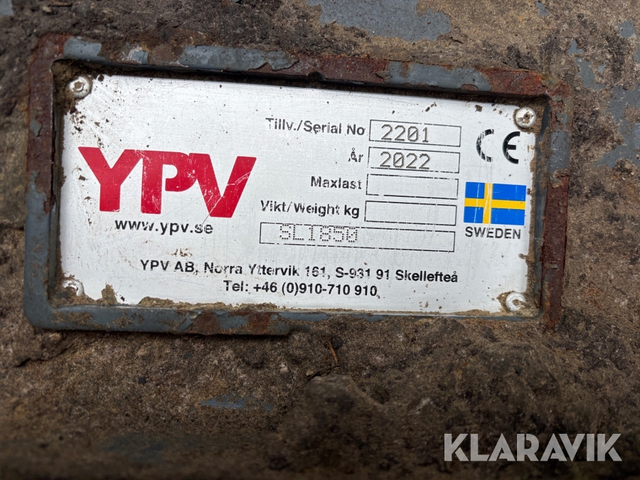 Planerskopa YPV SL1850 med tilt